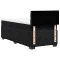 cadre de lit avec matelas Noir 100x200 cm Velours