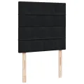cadre de lit avec matelas Noir 100x200 cm Velours