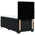 cadre de lit avec matelas Noir 100x200 cm Velours