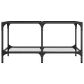 Table basse avec dessus en verre transparent 78,5x40x40cm acier