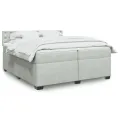 cadre de lit et matelas Gris clair 200x200cm Velours