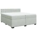 cadre de lit et matelas Gris clair 200x200cm Velours