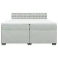 cadre de lit et matelas Gris clair 200x200cm Velours