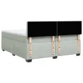 cadre de lit et matelas Gris clair 200x200cm Velours