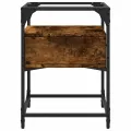Tables de chevet 2 pcs chêne fumé 40x40x55 cm bois d'ingénierie