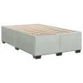 cadre de lit et matelas Gris clair 120x200cm Velours