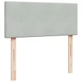 cadre de lit et matelas Gris clair 120x200cm Velours