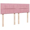 cadre de lit avec matelas Rose 140x190 cm Velours