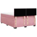 cadre de lit avec matelas Rose 140x190 cm Velours