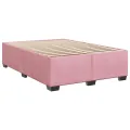cadre de lit avec matelas Rose 140x190 cm Velours