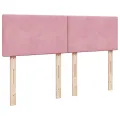 cadre de lit avec matelas Rose 140x190 cm Velours