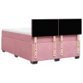 cadre de lit avec matelas Rose 140x190 cm Velours