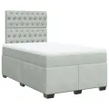 cadre de lit et matelas gris clair 120x190cm velours