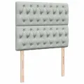 cadre de lit et matelas gris clair 120x190cm velours