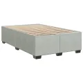 cadre de lit et matelas gris clair 120x190cm velours