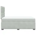 cadre de lit et matelas gris clair 120x190cm velours