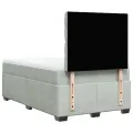 cadre de lit et matelas Gris clair 120x200cm Velours