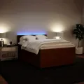 cadre de lit avec matelas Rose 140x190 cm Velours