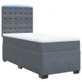 cadre de lit avec matelas Gris foncé 100x200 cm