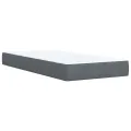 cadre de lit avec matelas Gris foncé 100x200 cm