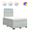 cadre de lit et matelas gris clair 120x190cm velours