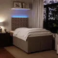 cadre de lit et matelas gris clair 120x190cm velours