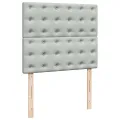 cadre de lit et matelas gris clair 120x190cm velours