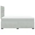 cadre de lit et matelas gris clair 120x190cm velours