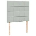 cadre de lit et matelas gris clair 120x190cm velours
