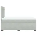 cadre de lit et matelas gris clair 120x190cm velours