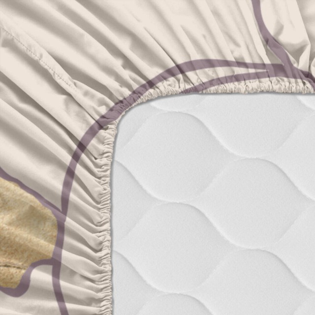 Fitted bottom sheet HappyFriday White Peonies Multicolour 200 x 200 x