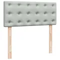 cadre de lit et matelas Gris clair 120x200cm Velours