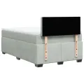 cadre de lit et matelas Gris clair 120x200cm Velours