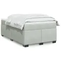 cadre de lit et matelas gris clair 120x190cm velours
