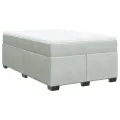 cadre de lit et matelas gris clair 120x190cm velours