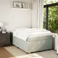 cadre de lit et matelas gris clair 120x190cm velours