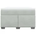 cadre de lit et matelas gris clair 120x190cm velours