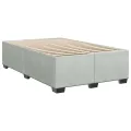 cadre de lit et matelas Gris clair 120x200cm Velours