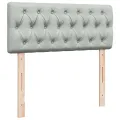 cadre de lit et matelas Gris clair 120x200cm Velours