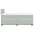 cadre de lit et matelas Gris clair 120x200cm Velours