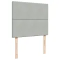 cadre de lit et matelas Gris clair 120x200cm Velours