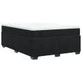 cadre de lit avec matelas Noir 140x190 cm Velours