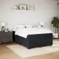 cadre de lit avec matelas Noir 140x190 cm Velours