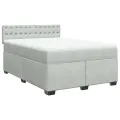 cadre de lit et matelas Gris clair 140x190cm Velours