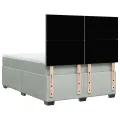 cadre de lit et matelas Gris clair 140x190cm Velours
