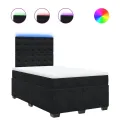 cadre de lit avec matelas noir 120x190 cm velours