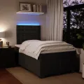 cadre de lit avec matelas noir 120x190 cm velours