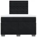 cadre de lit avec matelas noir 120x190 cm velours