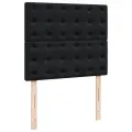 cadre de lit avec matelas noir 120x190 cm velours