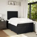 cadre de lit avec matelas noir 120x190 cm velours